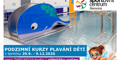 Podzimní kurzy plavání pro děti 3-10 let začínají 29. září
