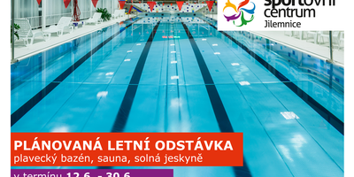 Plánovaná odstávka bazénu, sauny a solné jeskyně