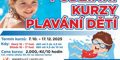 ON LINE přihlášky na  kurzy plavání pro děti od 3 do 10 let